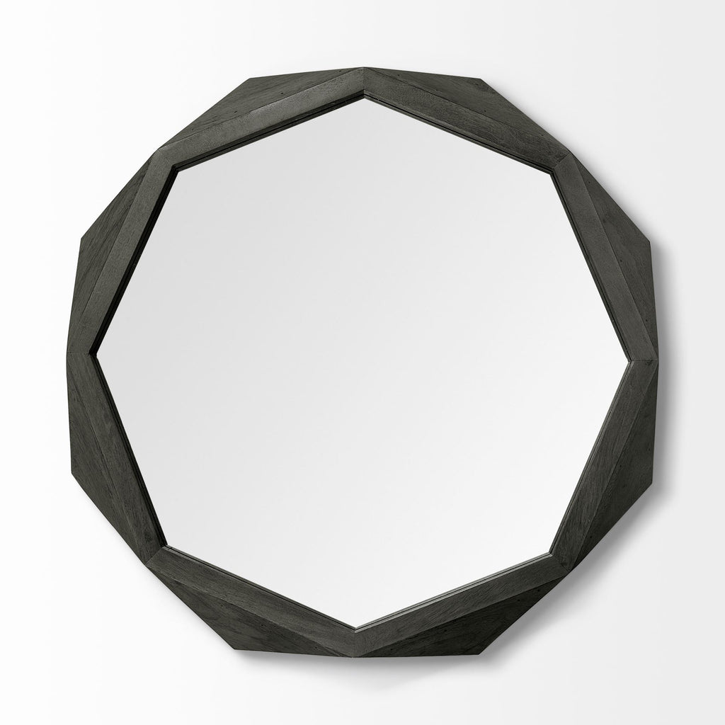 Black Solid Wood Octagon Framed - 41-inch