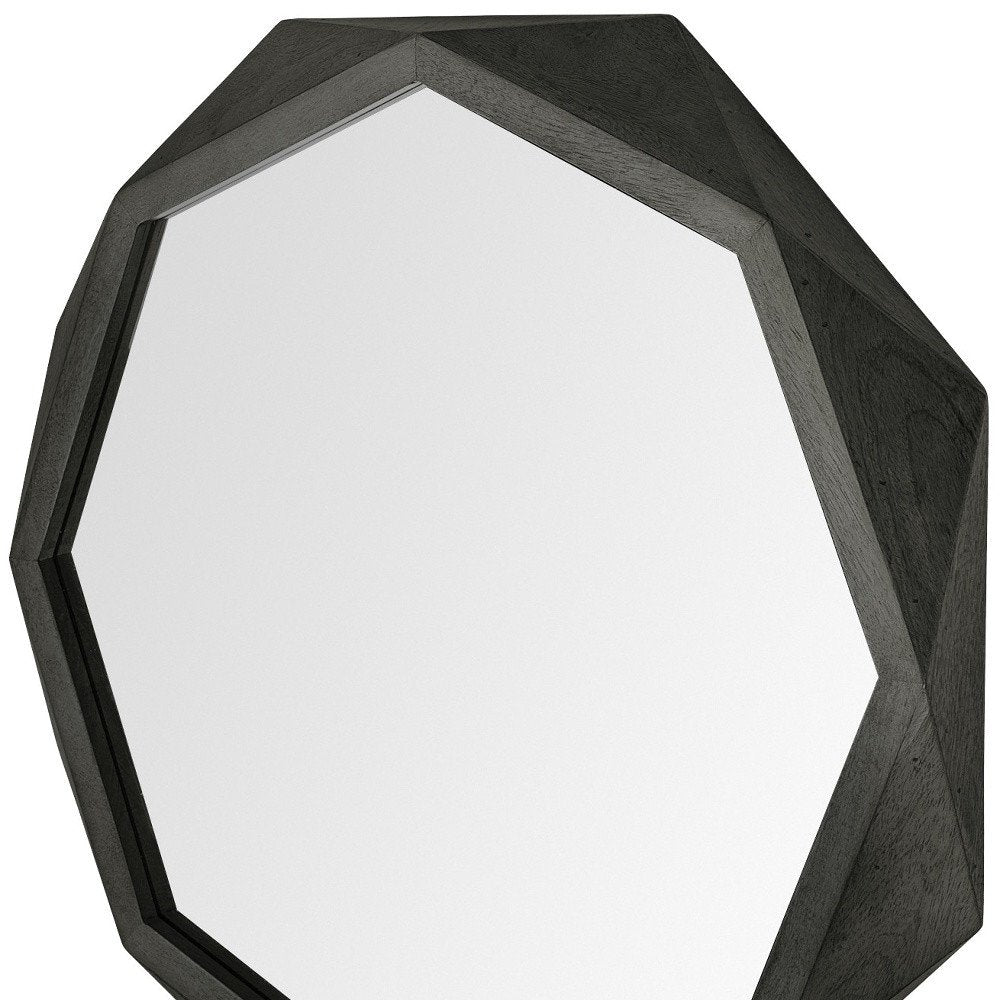 Black Solid Wood Octagon Framed - 41-inch
