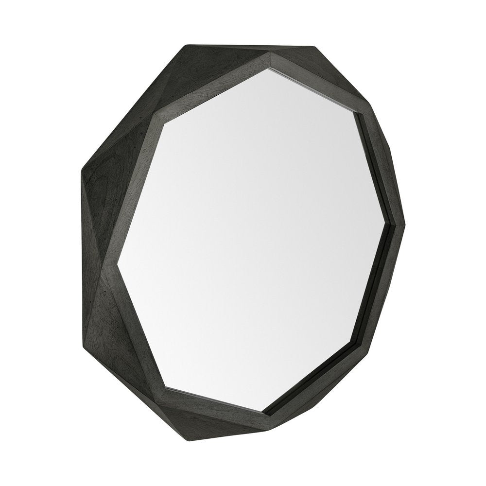 Black Solid Wood Octagon Framed - 41-inch