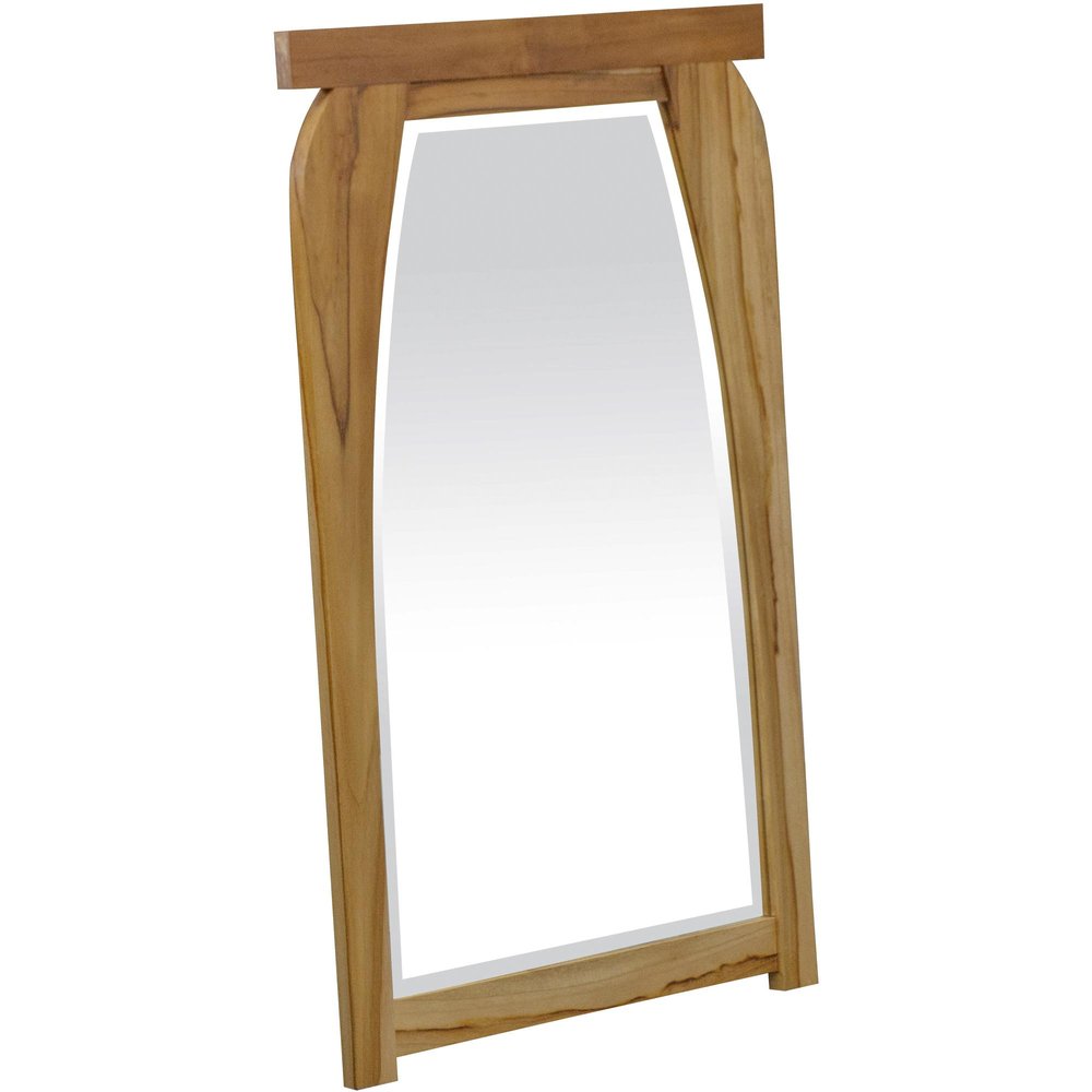 Natural Solid Wood Framed Accent Mirror - 35-inch