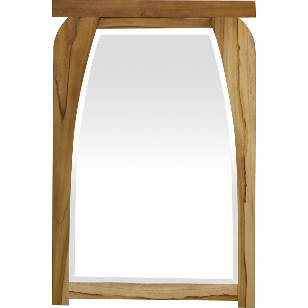 Natural Solid Wood Framed Accent Mirror - 35-inch