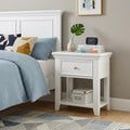White One Drawer Nightstand - 27-inch