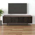 Brown Solid Wood Cabinet Enclosed Storage TV Stand - 20-inch