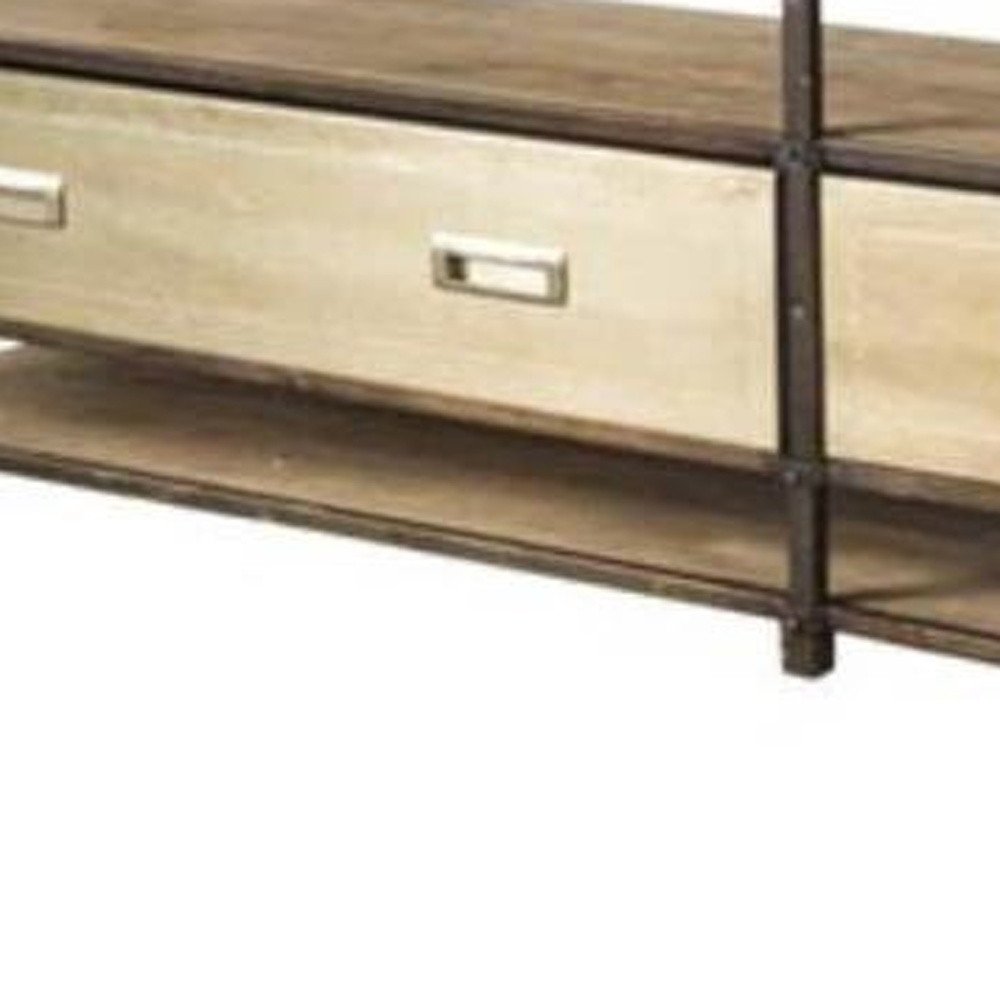Brown Solid Wood Console Table - 15-inch