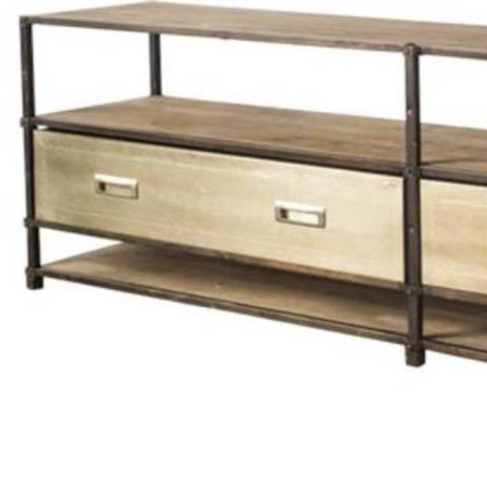 Brown Solid Wood Console Table - 15-inch