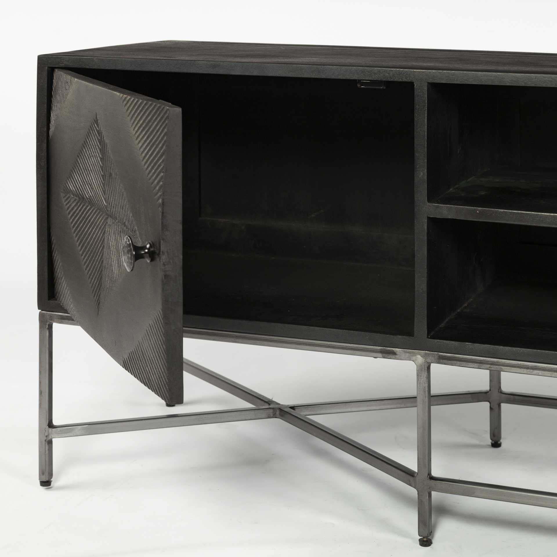 Dark Brown Solid Wood Console Table - 16-inch