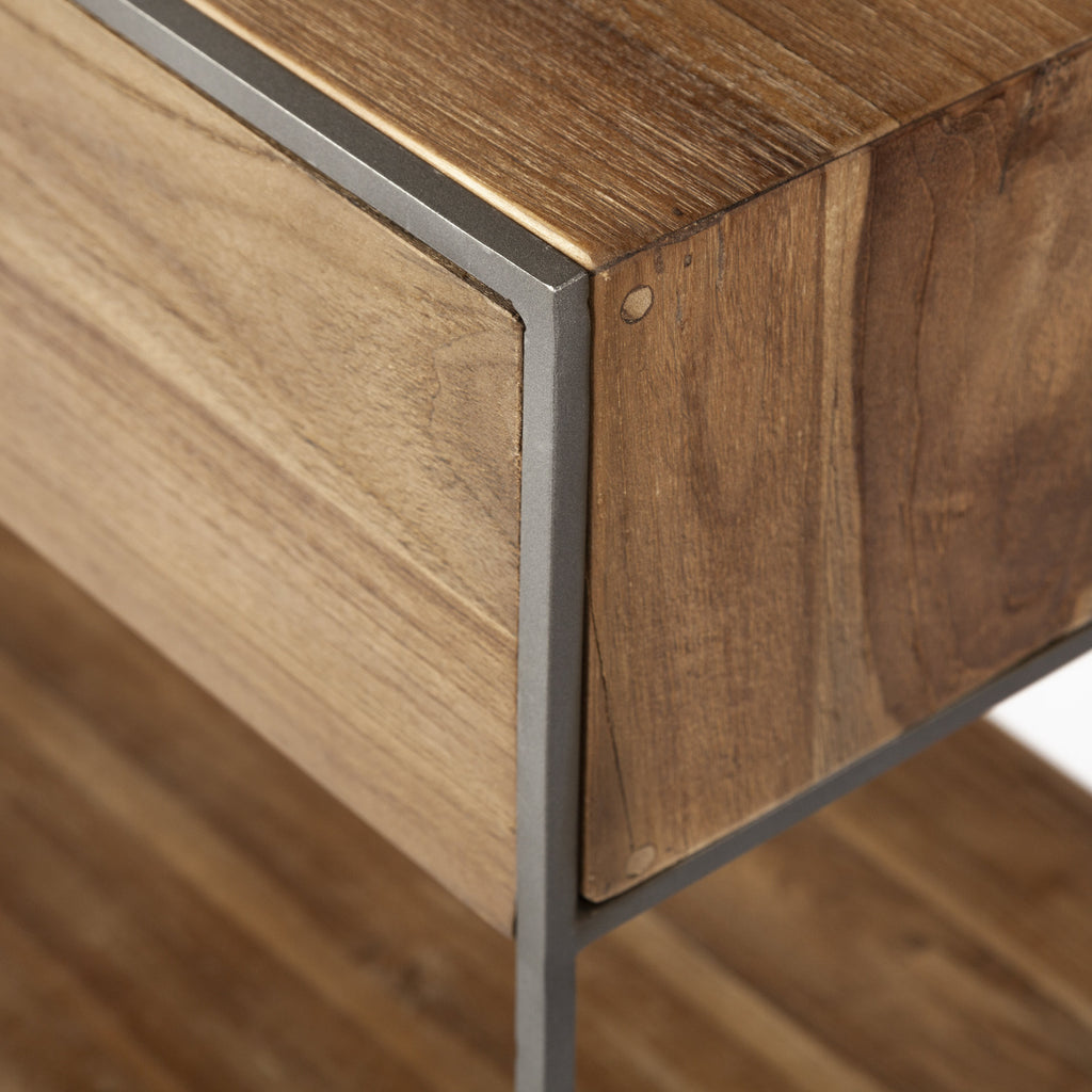 Brown Solid Wood Two Drawer Sideboard - 63-inch