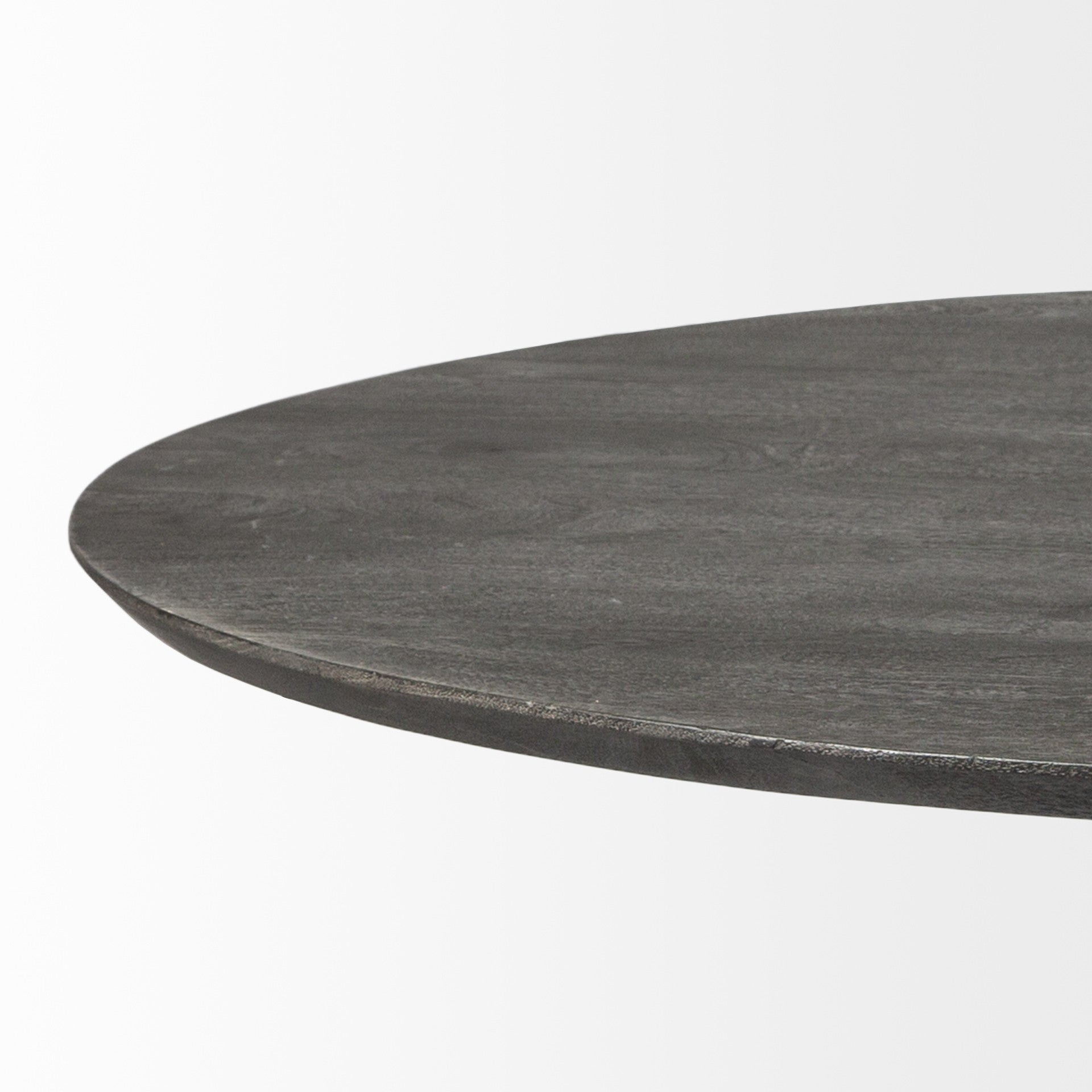 Brown Solid Wood and Iron Pedestal Base Round Top Dining Table - 54-inch