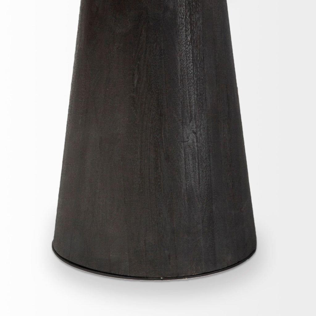 Brown Solid Wood and Iron Pedestal Base Round Top Dining Table - 54-inch