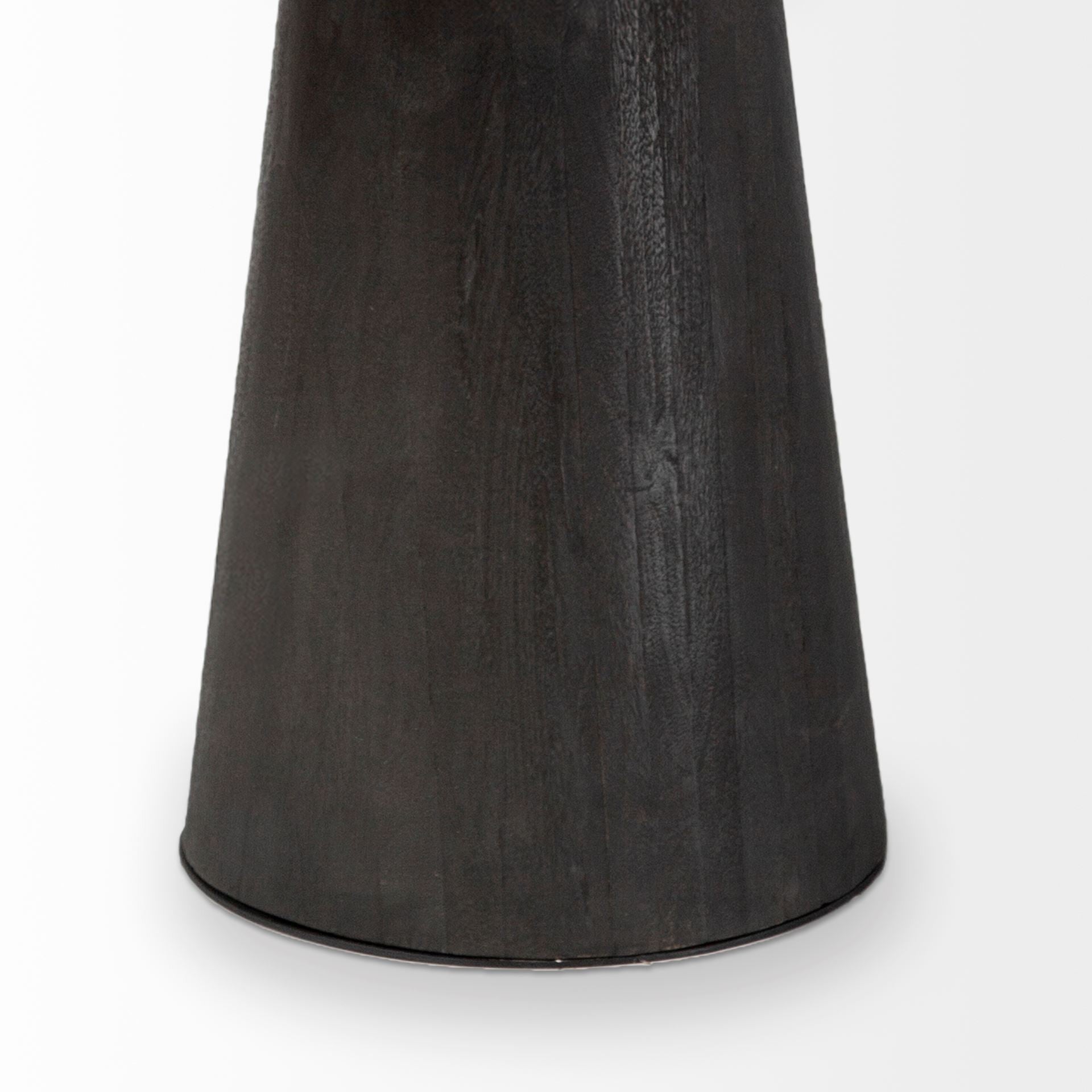 Brown Solid Wood and Iron Pedestal Base Round Top Dining Table - 54-inch