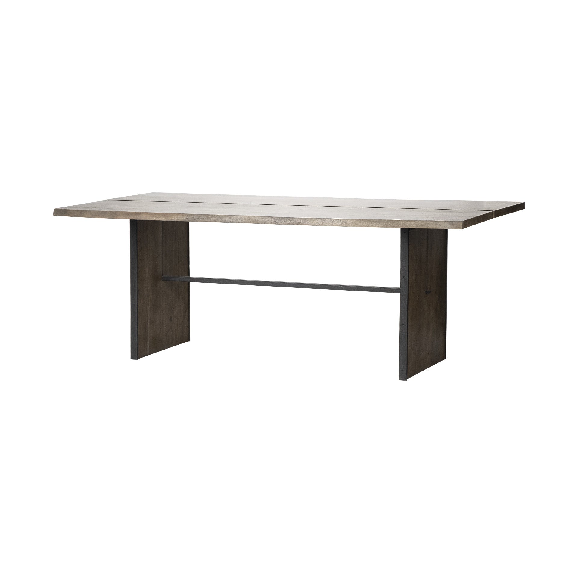 Brown Solid Wood Sled Base Dining Table - 84-inch