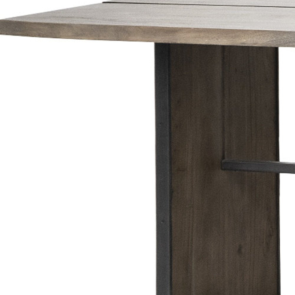 Brown Solid Wood Sled Base Dining Table - 84-inch