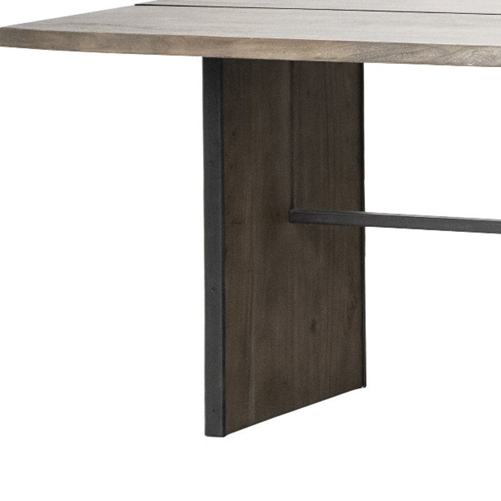 Brown Solid Wood Sled Base Dining Table - 84-inch