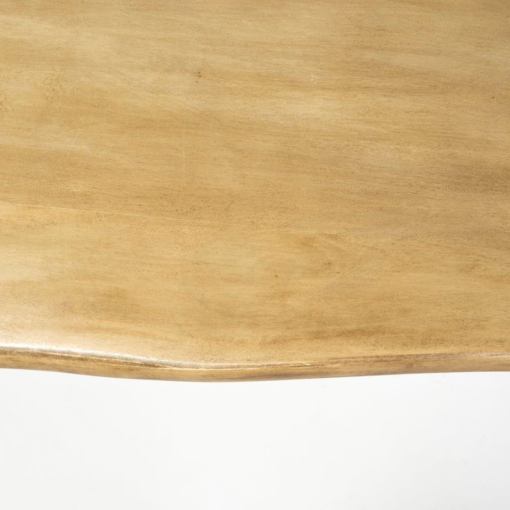 Brown and Black Solid Wood and Metal Dining Table - 80-inch