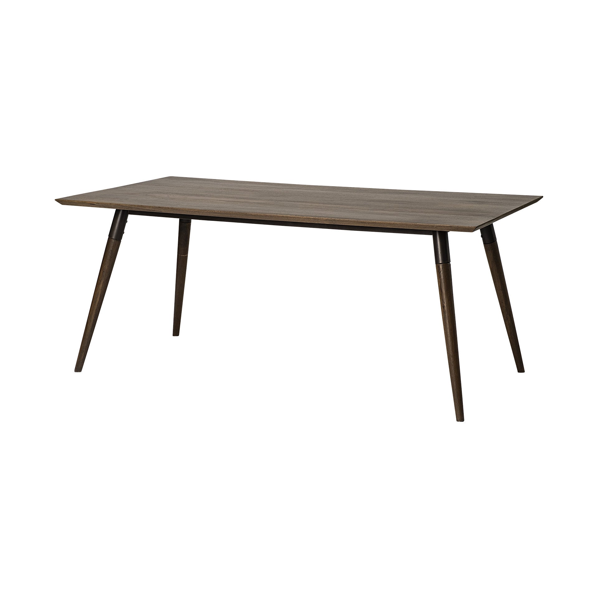 Dark Brown Solid Wood Dining Table - 72-inch