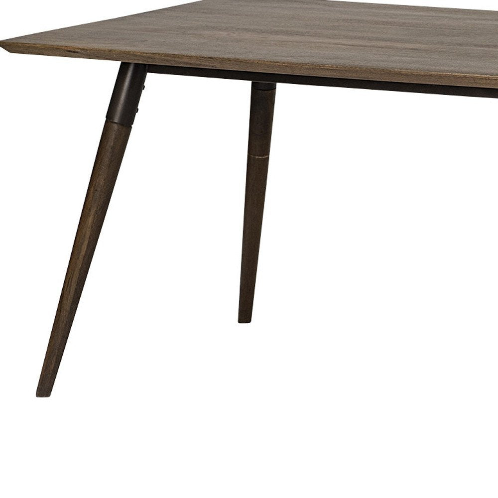Dark Brown Solid Wood Dining Table - 72-inch