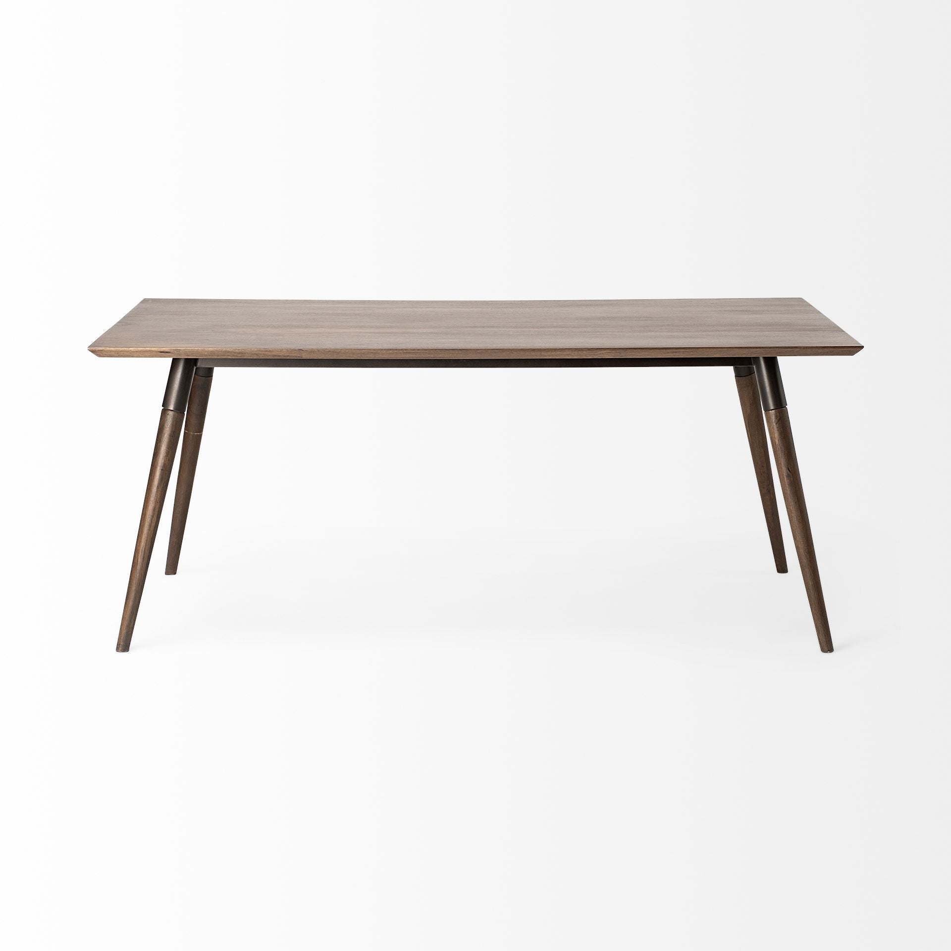 Dark Brown Solid Wood Dining Table - 72-inch