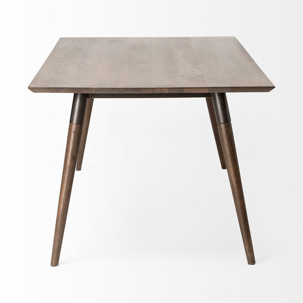 Dark Brown Solid Wood Dining Table - 72-inch