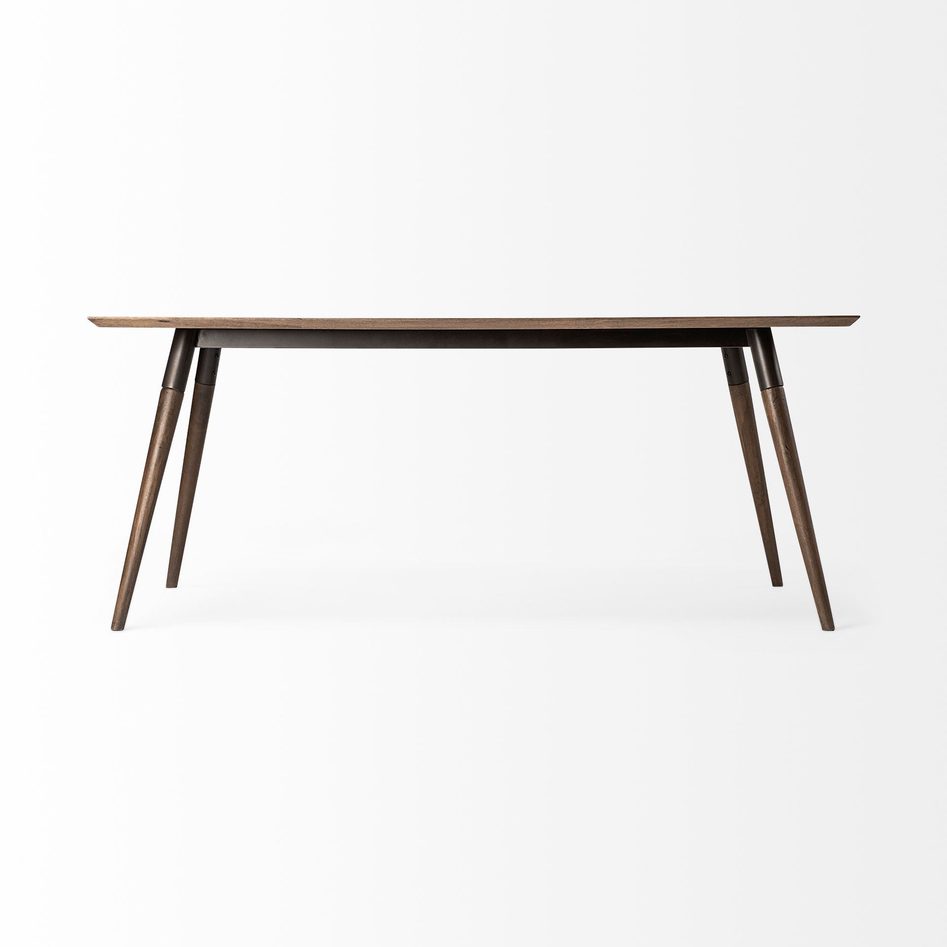 Dark Brown Solid Wood Dining Table - 72-inch