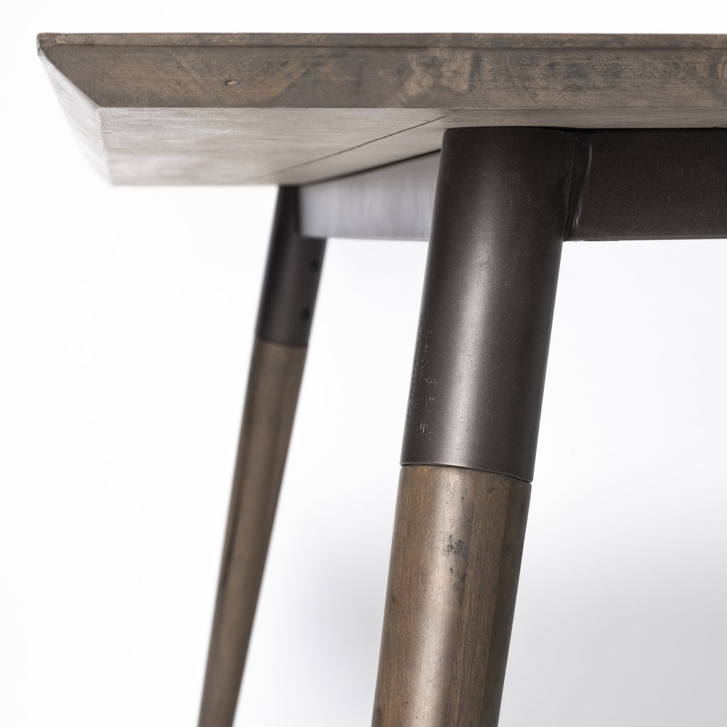 Dark Brown Solid Wood Dining Table - 72-inch