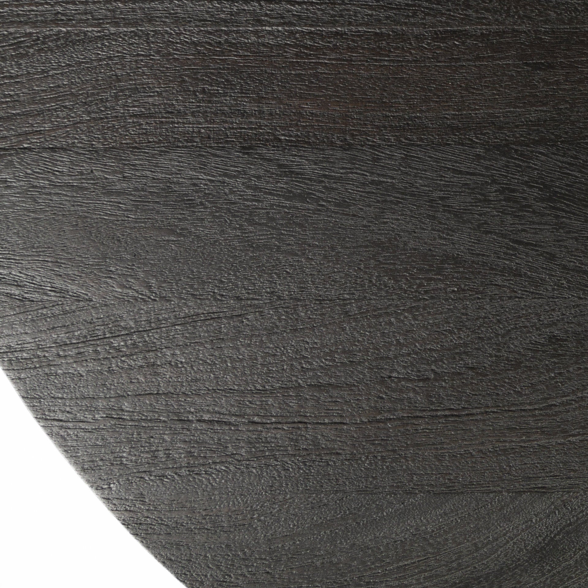 Black and Brass Rounded Solid Wood and Metal Pedestal Base Dining Table