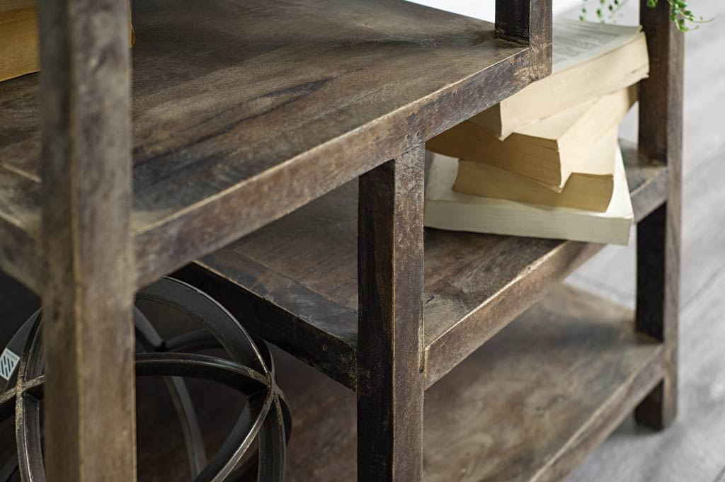 Brown Solid Wood Square End Table - 22-inch