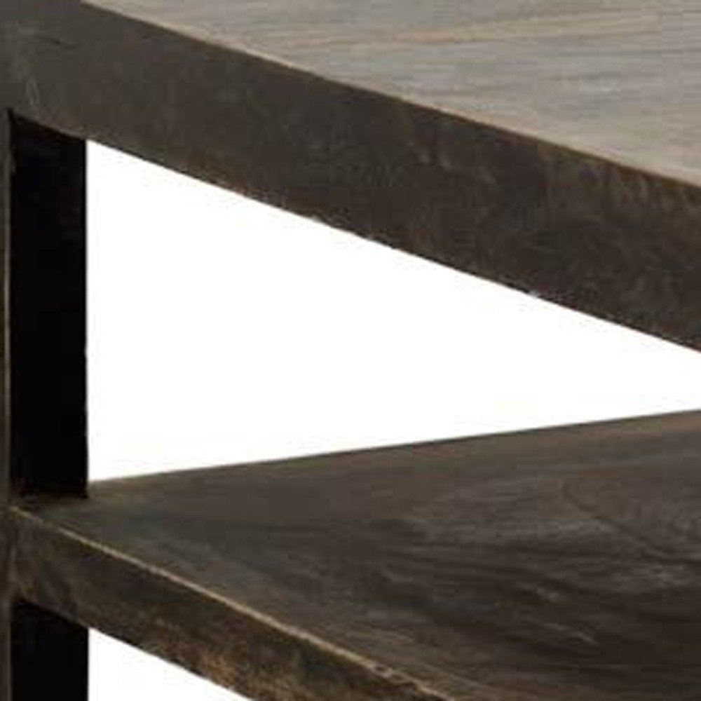 Brown Solid Wood Square End Table - 22-inch