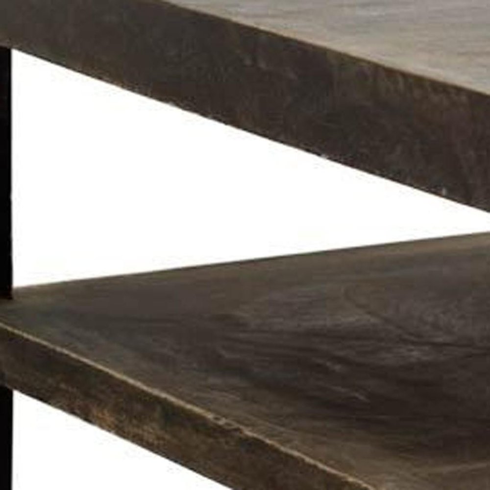 Brown Solid Wood Square End Table - 22-inch