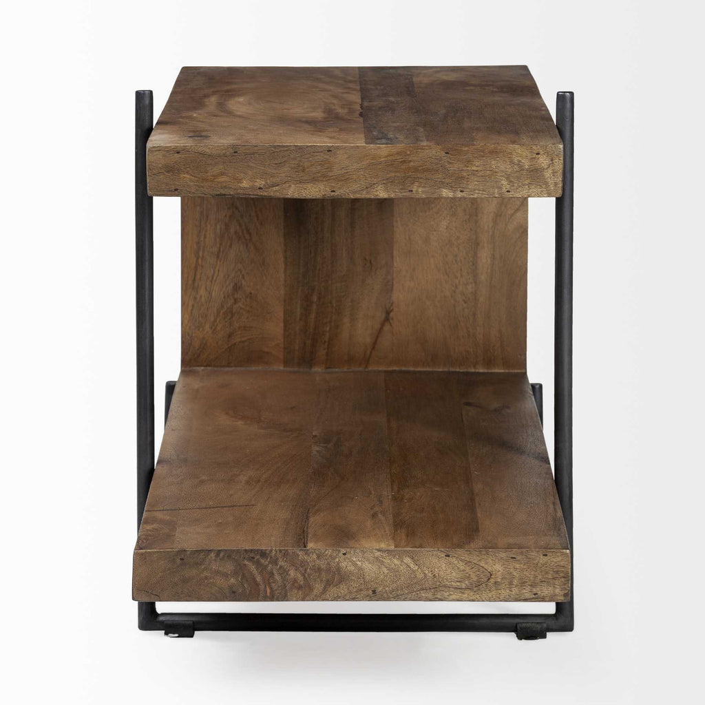 Brown Solid Wood Square End Table - 22-inch