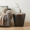 Black Solid Wood End Table - 21-inch