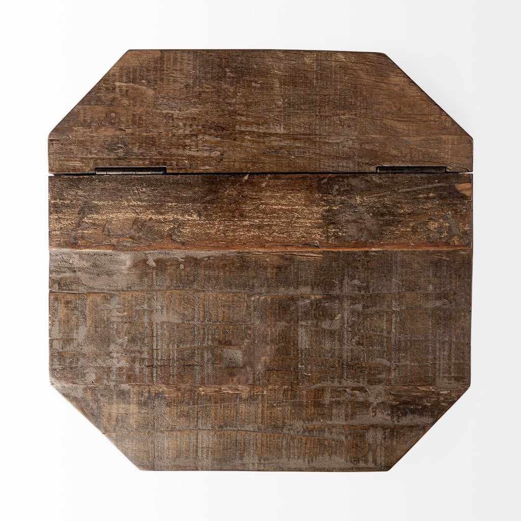 Brown Solid Wood End Table - 21-inch