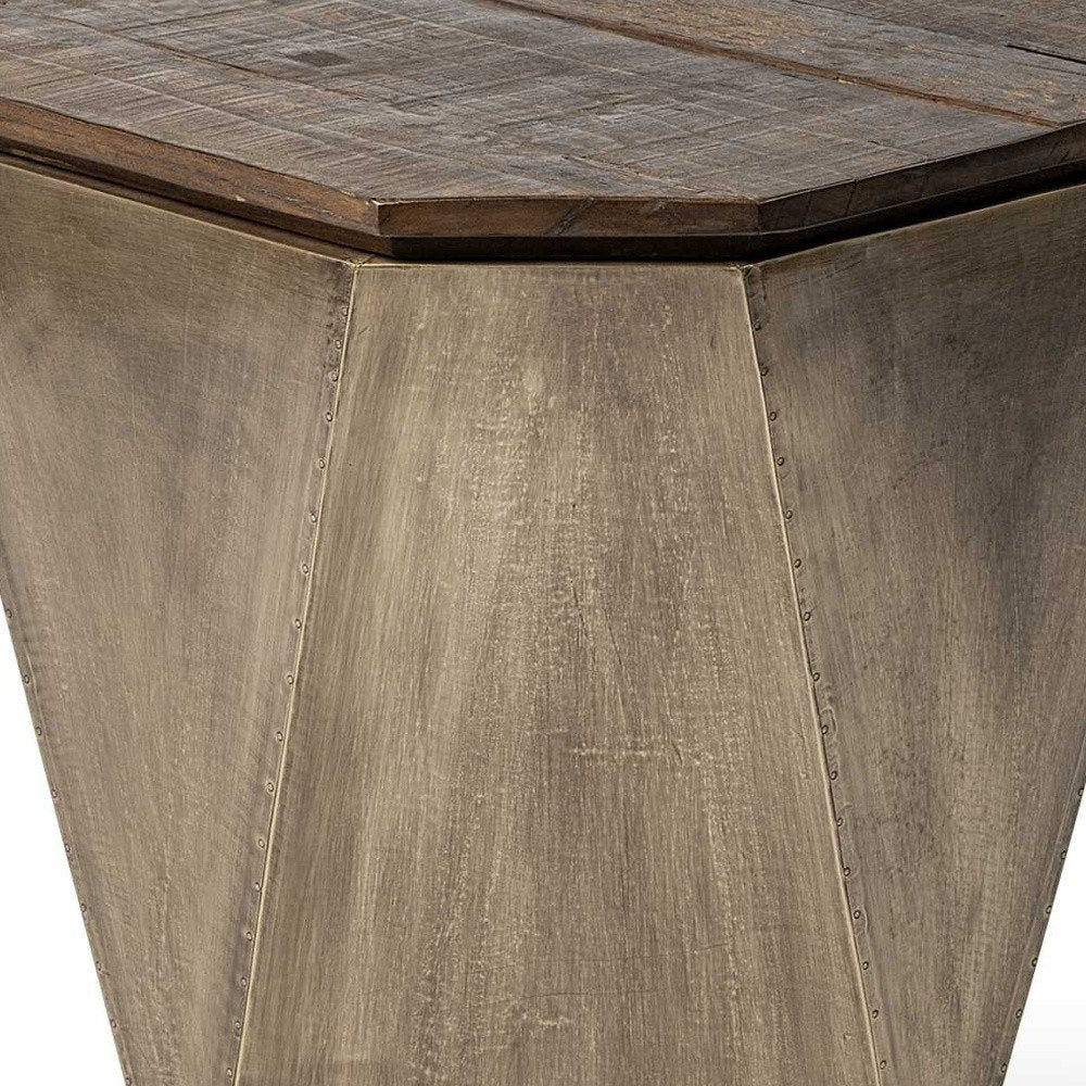 Brown Solid Wood End Table - 21-inch