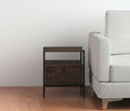 Brown Solid Wood Square End Table - 24-inch