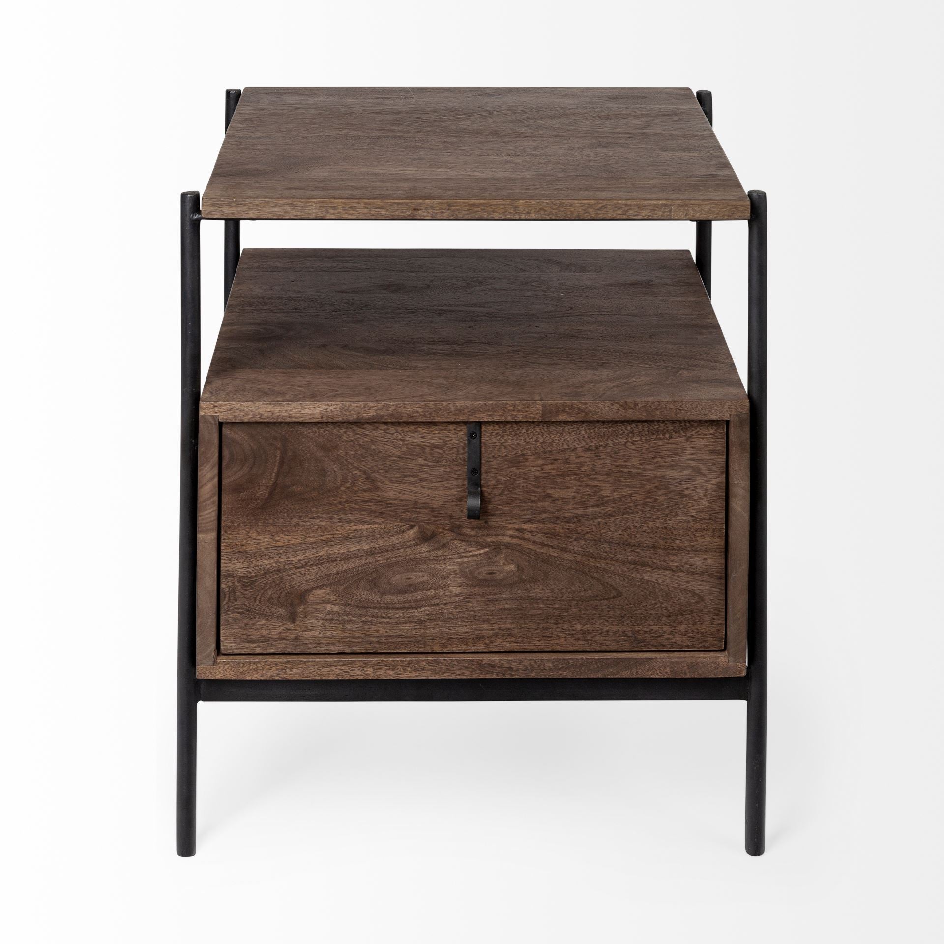 Brown Solid Wood Square End Table - 24-inch