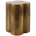 Brass and Antique Brass End Table - 22-inch