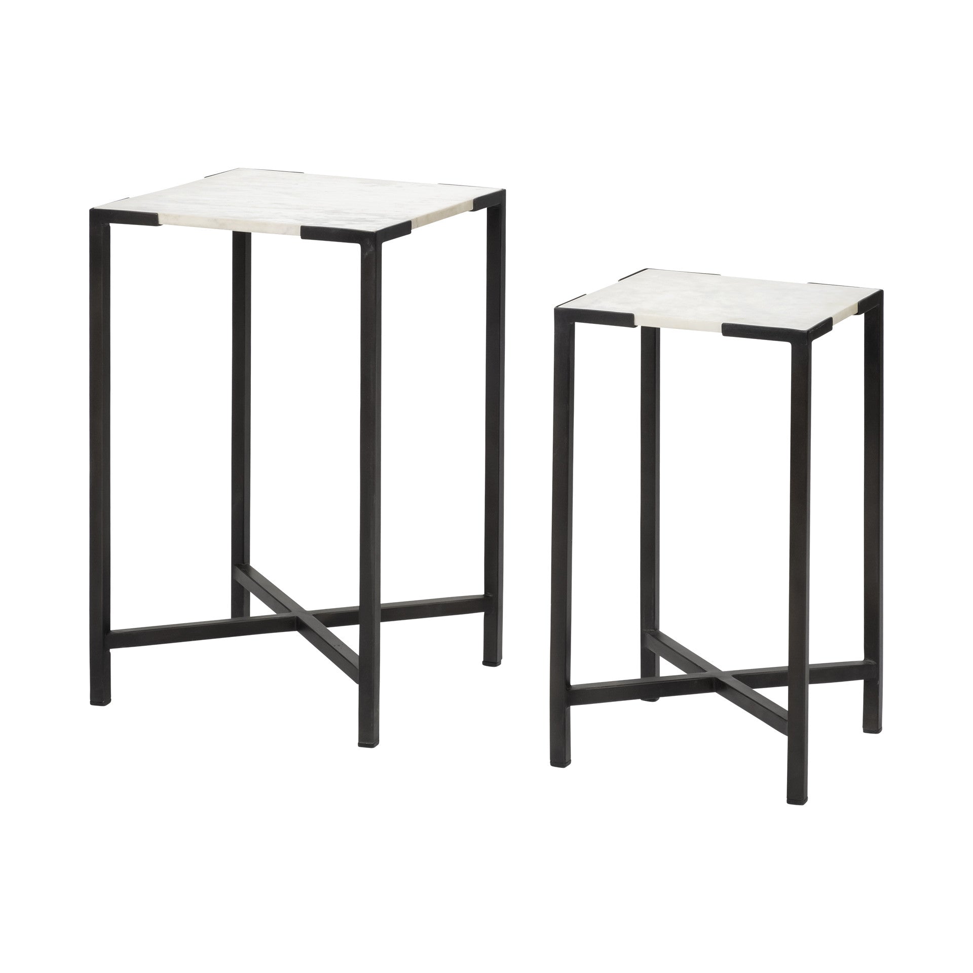 Marble End Table - 24-inch