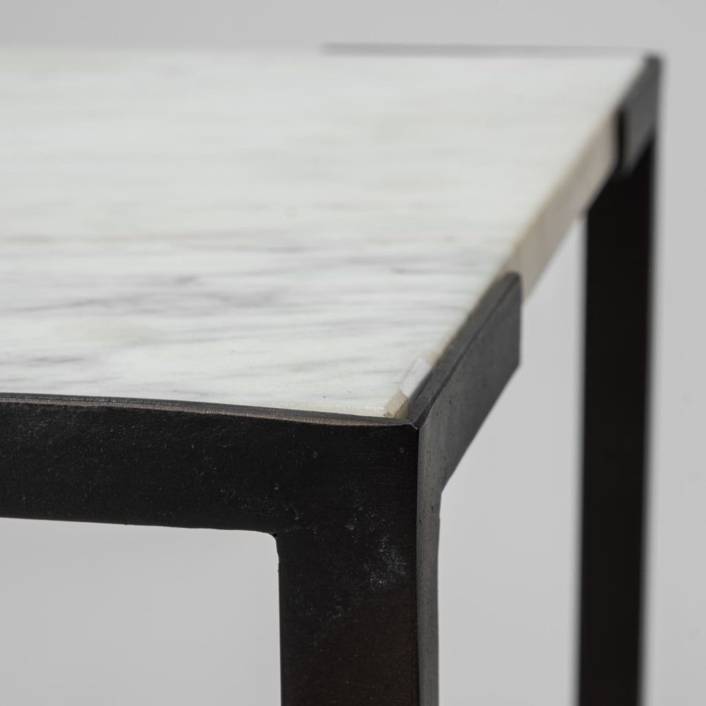 Marble End Table - 24-inch