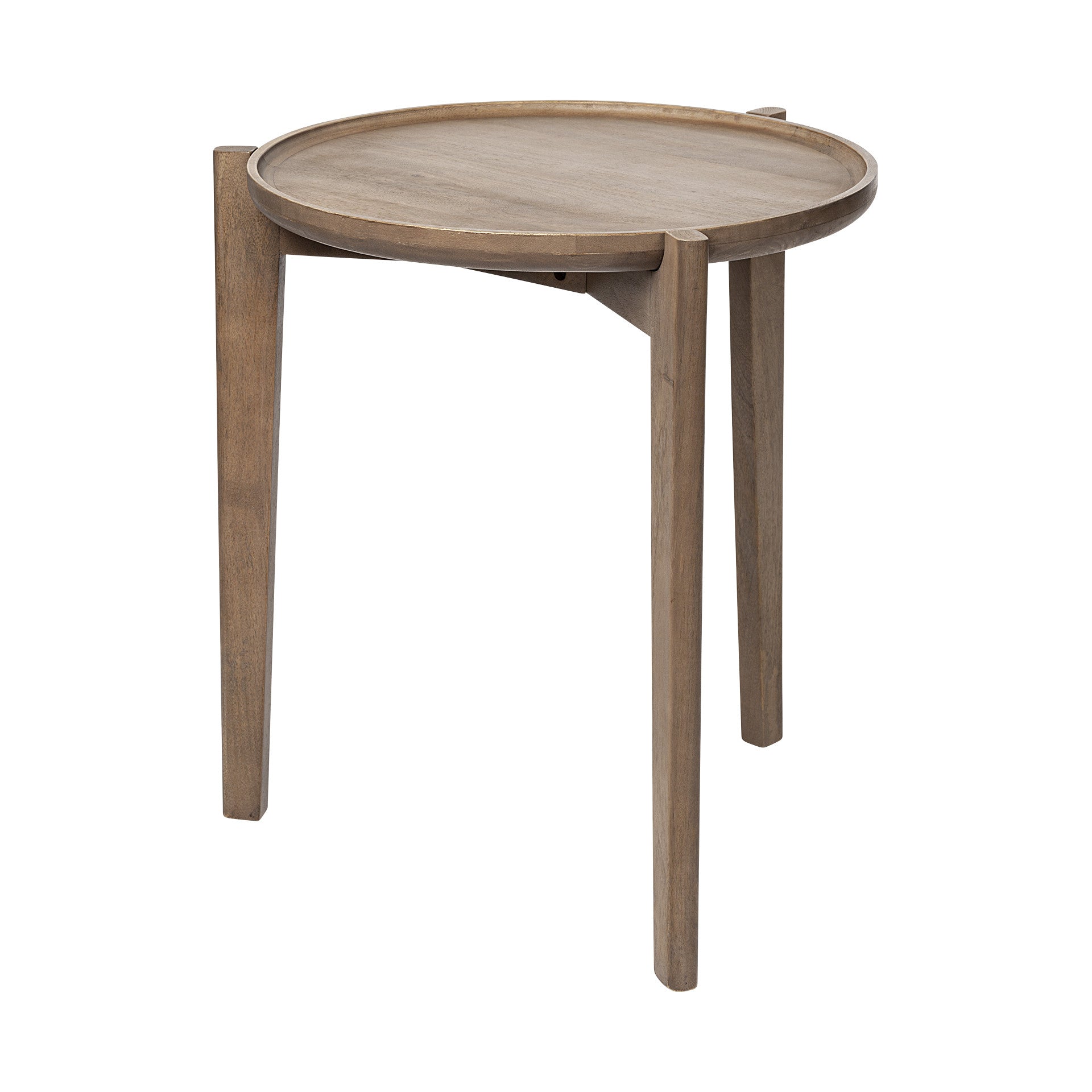 Brown Round End Table - 24-inch