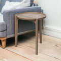 Brown Round End Table - 24-inch