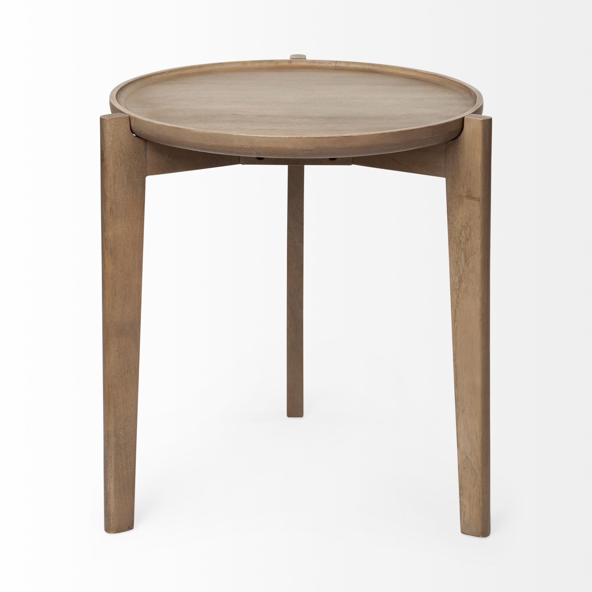 Brown Round End Table - 24-inch