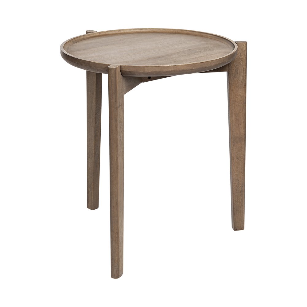 Brown Round End Table - 24-inch