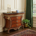 Brown and Black Solid Wood Three Drawer Sideboard - 48-inch