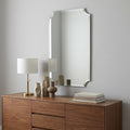 Rectangle with Scalloped Corner Unframed Accent Mirror - 36-inch