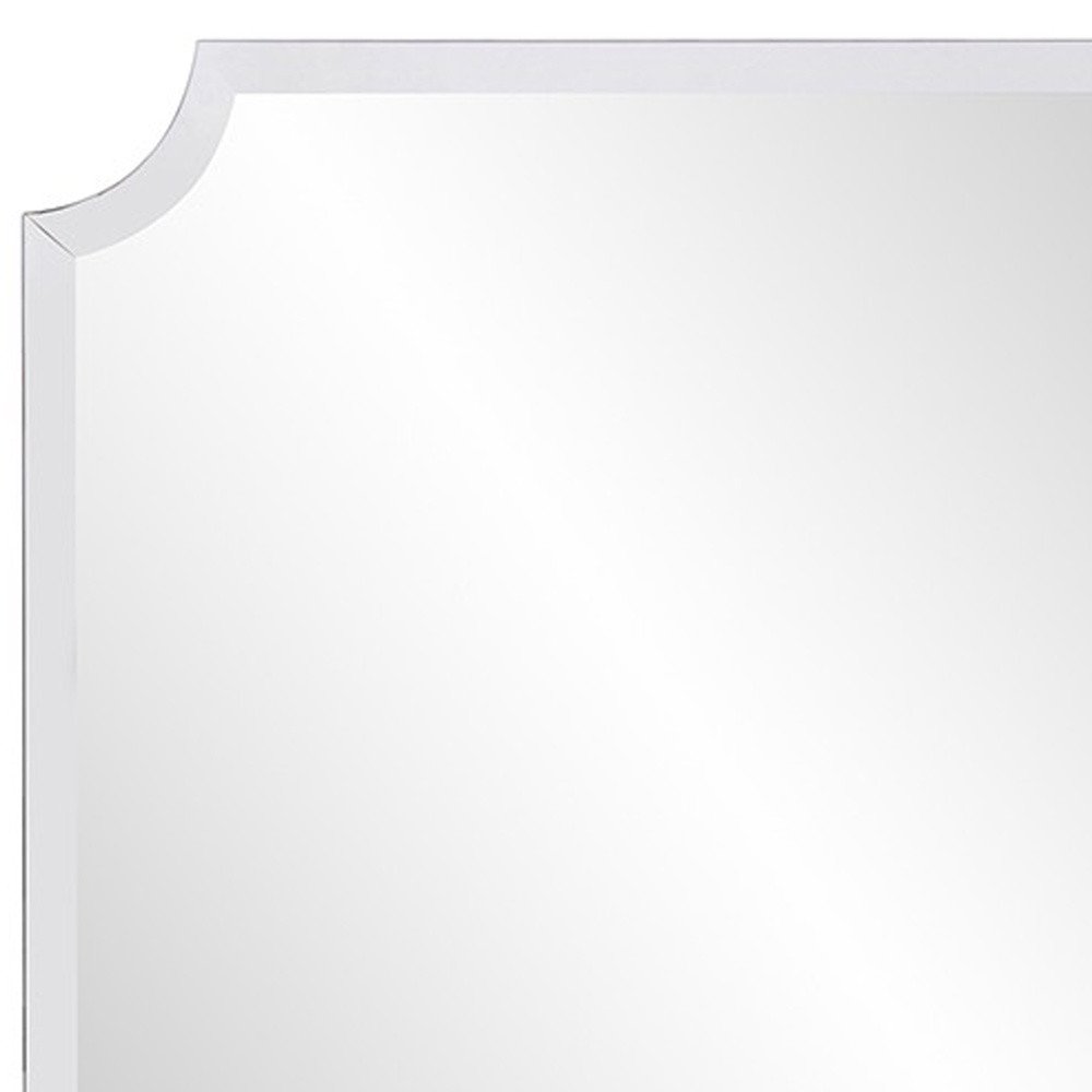 Rectangle with Scalloped Corner Unframed Accent Mirror - 36-inch