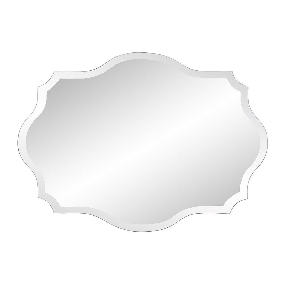 Clear Scalloped Edges Unframed Accent Mirror - 32-inch