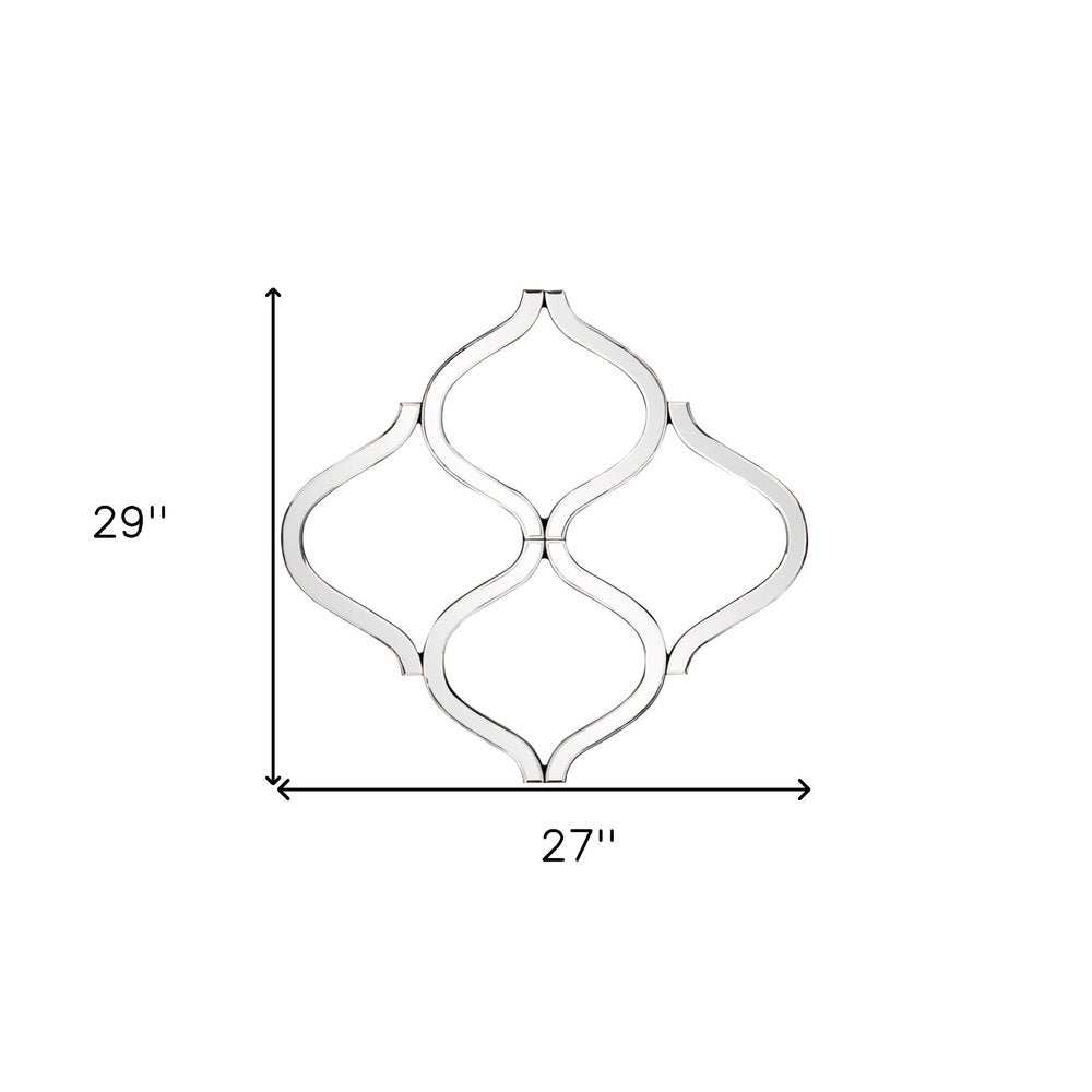Interlocking Mirrored Curved Shapes with Beveled Edge