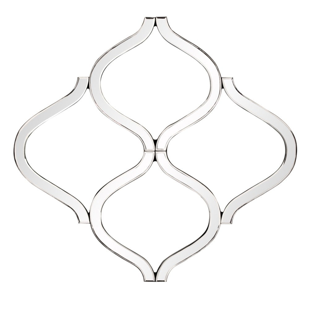 Interlocking Mirrored Curved Shapes with Beveled Edge