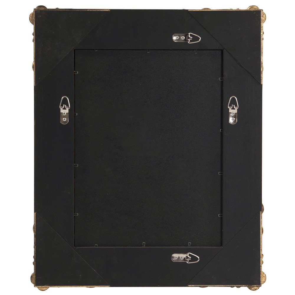 Antiqued Gold Ornate Scroll Framed Accent Mirror - 23-inch