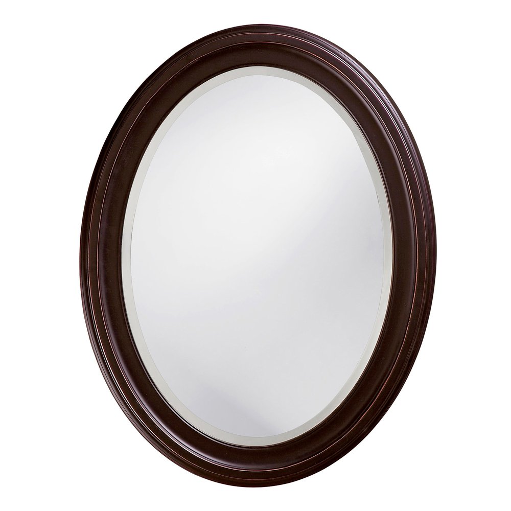 Bronze Oval Framed Accent Mirror - 33-inch