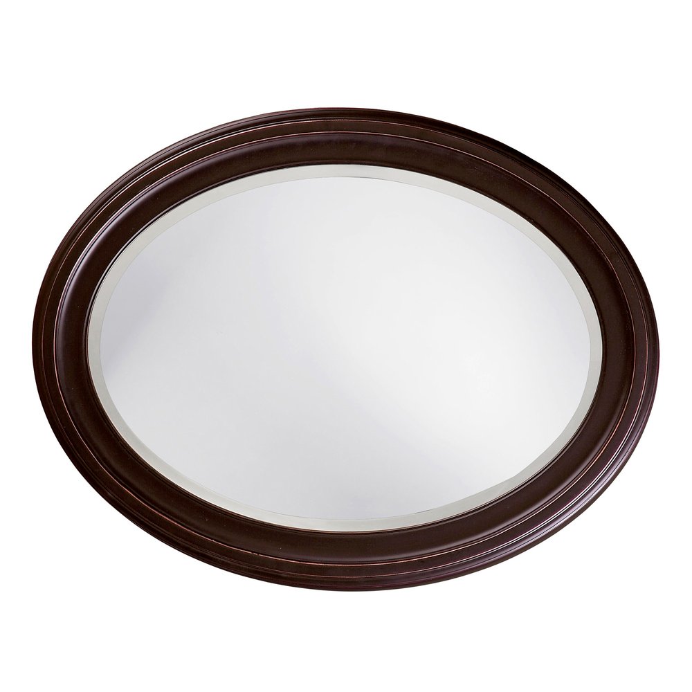 Bronze Oval Framed Accent Mirror - 33-inch